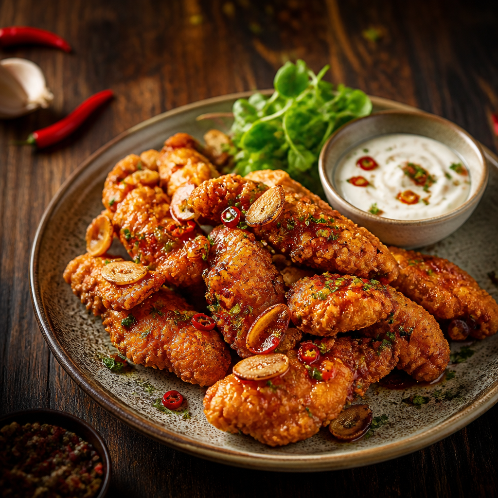 GARLIC-CHILI CHICKEN TENDERS