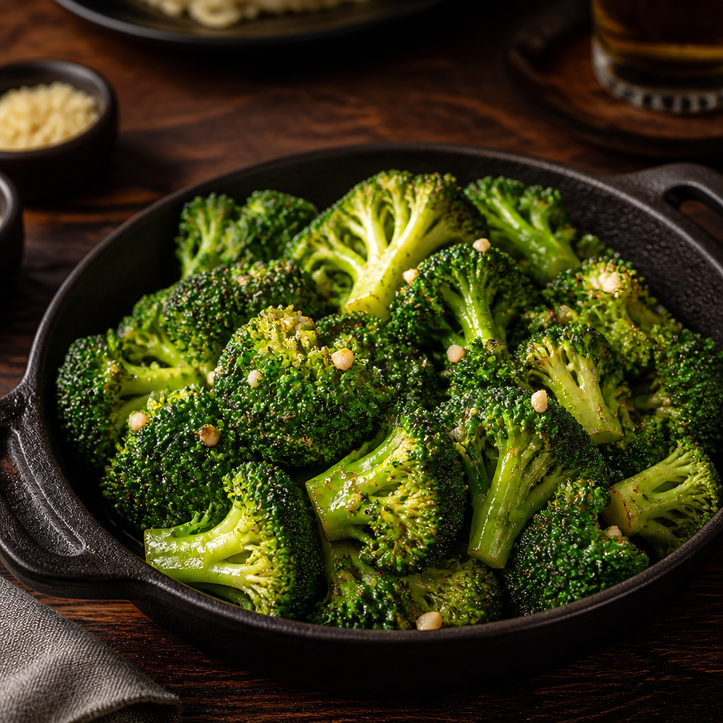 FRESH BROCCOLI with garlic butter